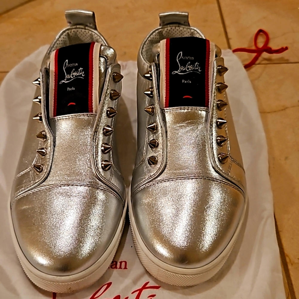 Christian Louboutin Vontade Silver Sneakers